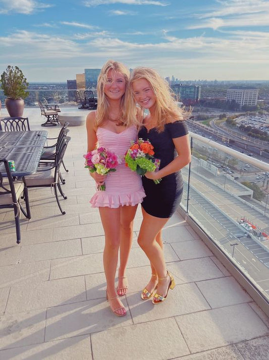 Elegant Pink Short Party Dresses Short Prom Dress Homecoming Dress