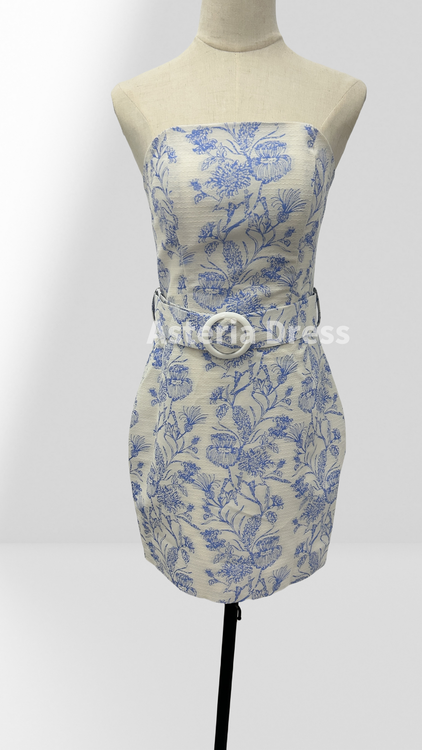 Bravo Floral Print Homecoming Dresses Strapless Mini Party Gown, LTP3013