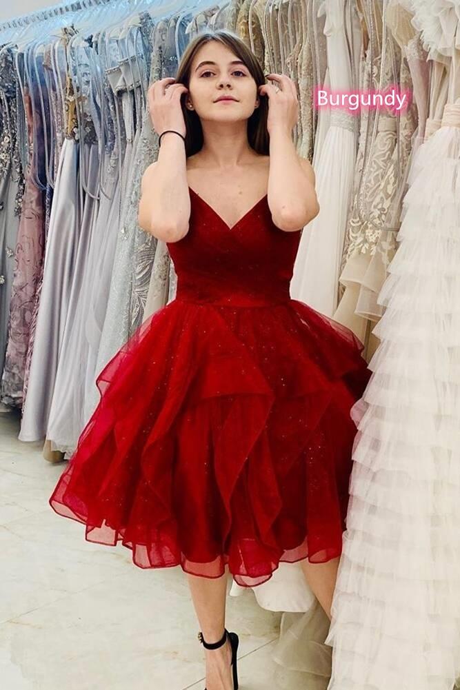 LTP1756, Spaghetti Straps Pleated A-Line Homecoming Dress