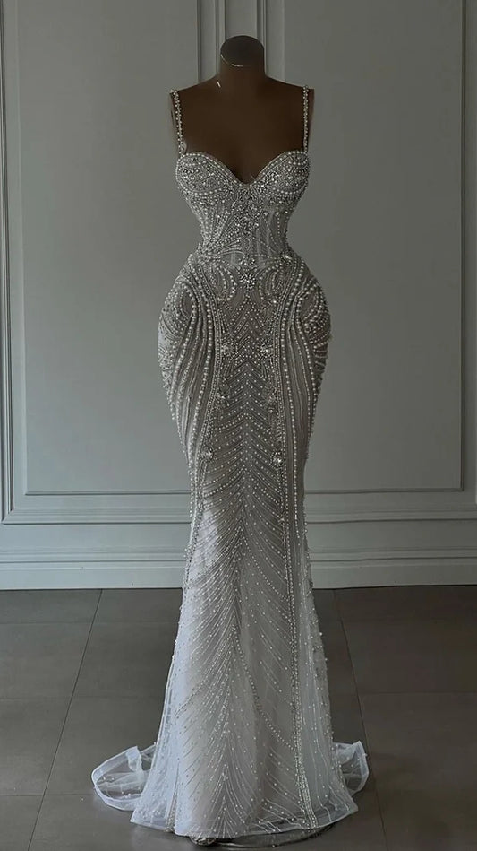 Luxury Sequin Beaded Wedding Dress Long Bridal Gown Wedding Dresses,LTP3680