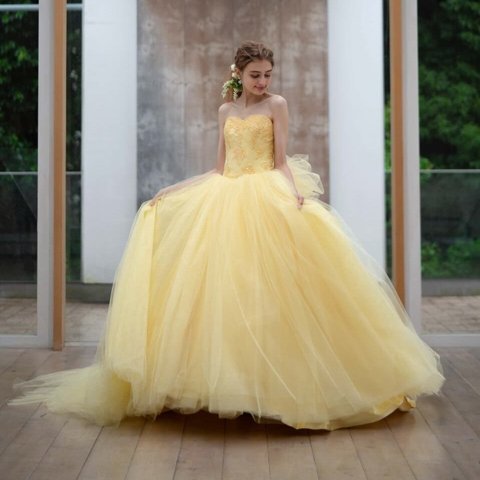 LTP0859,Gorgeous Yellow Sweetheart Ball Gown Quinceanera Dresses Lace Applique Evening Prom Gowns Big Bow Knot Sweet 15 Dress