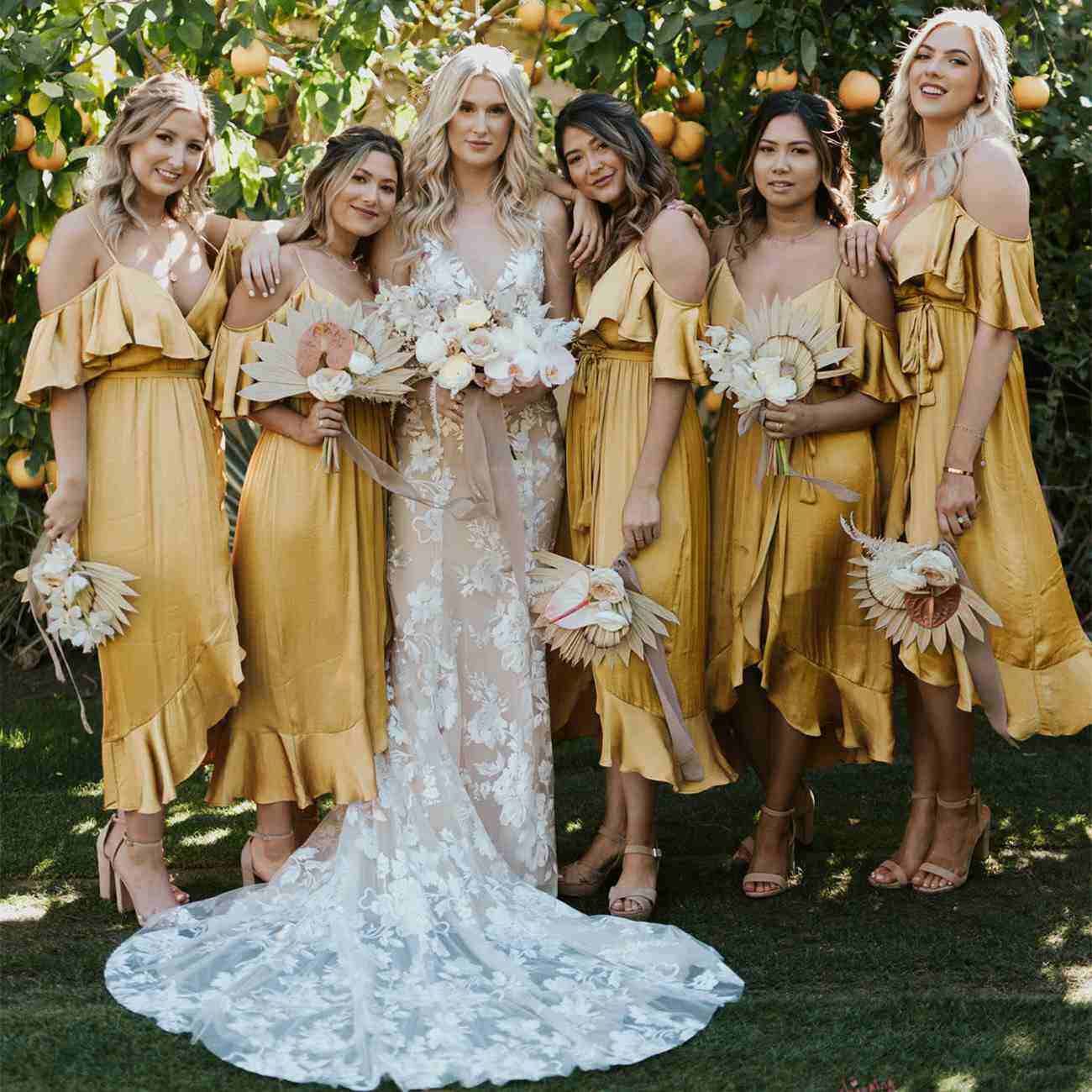 LTP1087,Spaghetti straps bridesmaid dresses lemon yellow v-neck brides – Laylatailor Shop