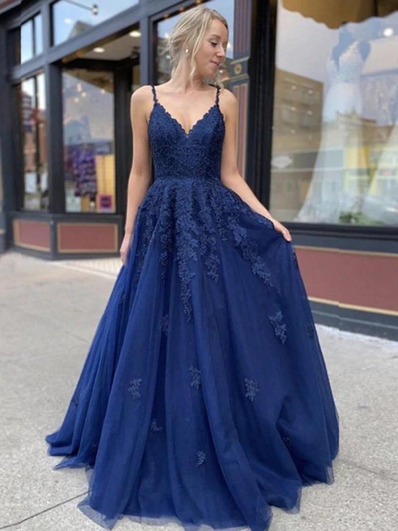 LTP0868,2022 Navy Blue Prom Dresses,Tulle Evening Dress,Applique Long Laylatailor Shop LTP0868,2022 Navy Blue Prom Dresses,Tulle Evening Dress,Applique Long Laylatailor Shop