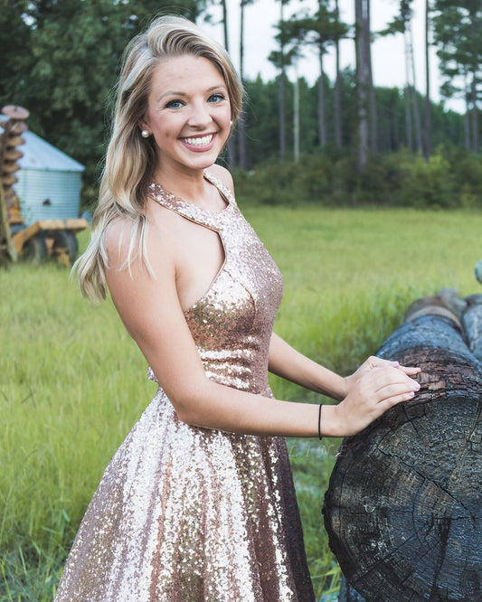 LTP1470,Sparkle Halter A-Line Homecoming Dresses Mini Hoco Dress