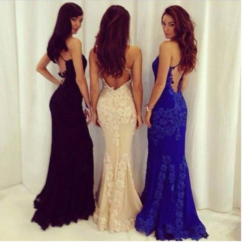 LTP1096,Royal blue lace prom dresses,mermaid evening dress formal gown