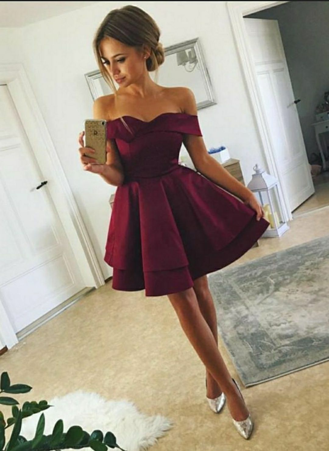 LTP0491,Burgundy Off The Shoulder A-Line Homecoming Dresses
