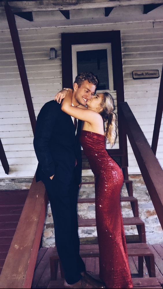 LTP0831,Strapless mermaid burgundy sequin long prom dresses