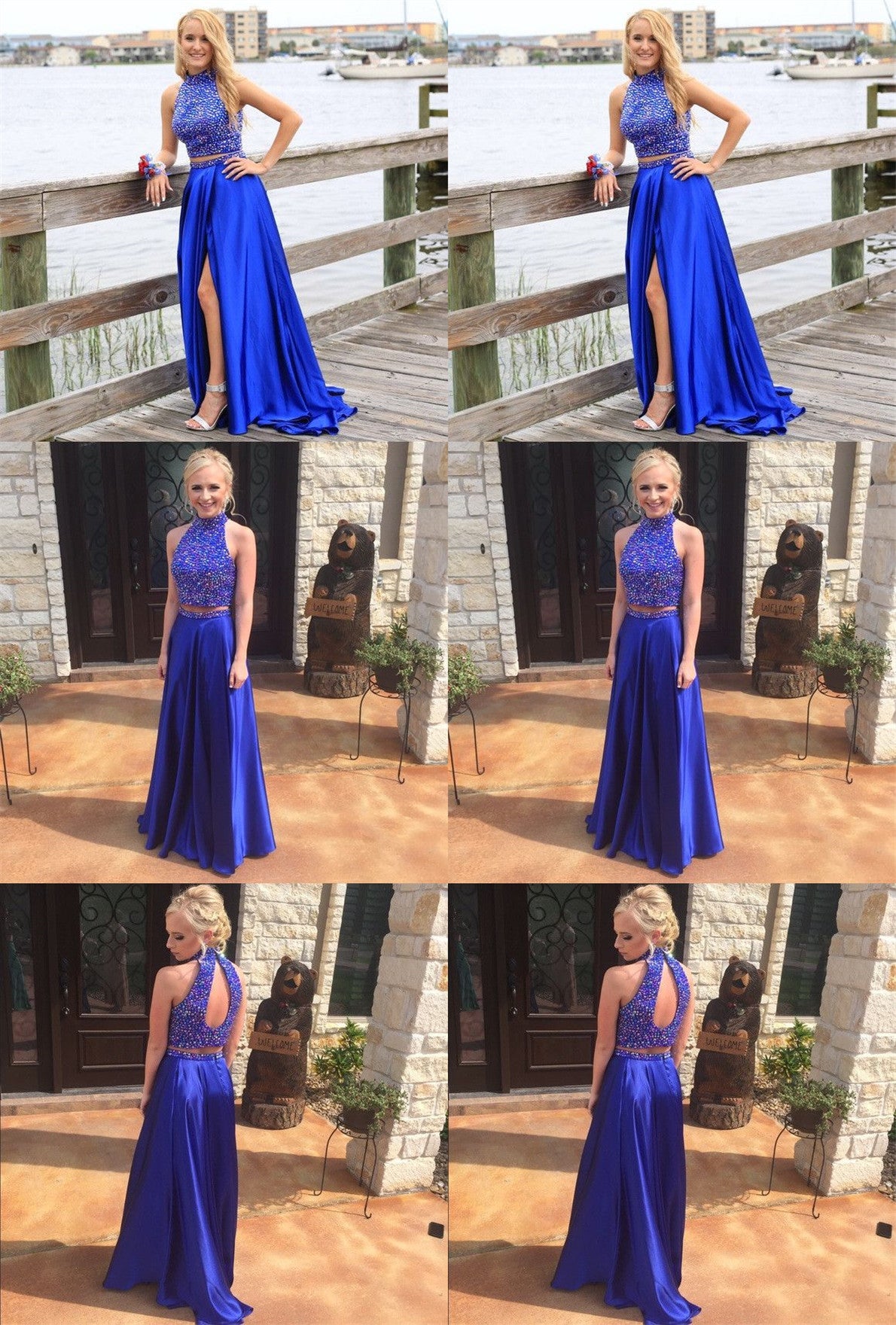 LTP0572,Royal Blue Long Prom Dresses Beaded Evening Dress