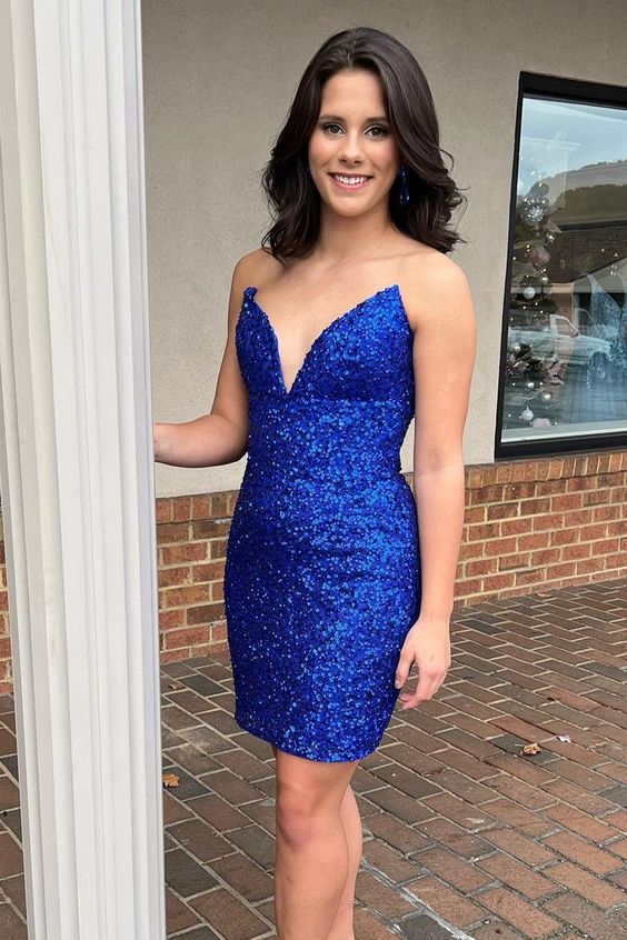 LTP1441,Royal blue sequin sleeveless homecoming dresses tight hoco dre Laylatailor Shop LTP1441,Royal blue sequin sleeveless homecoming dresses tight hoco dre Laylatailor Shop