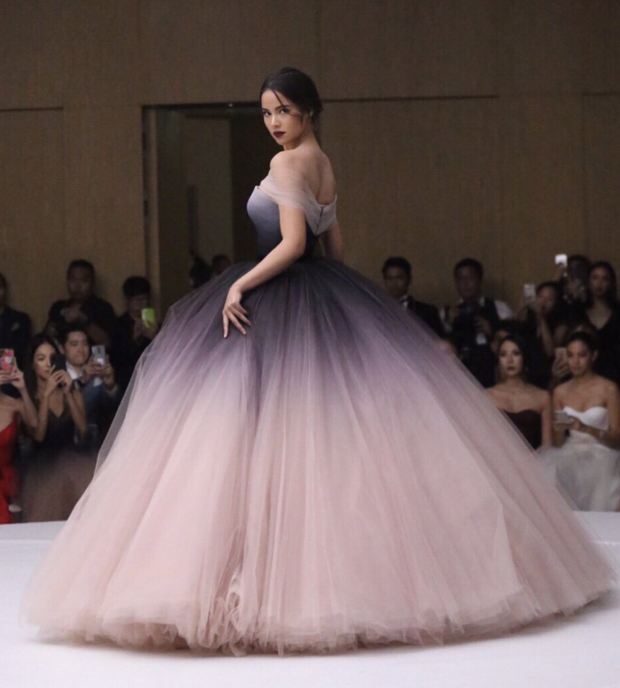 LTP0554,Chic Tulle Off The Shoulder Ball Gown Princess Prom Dresses