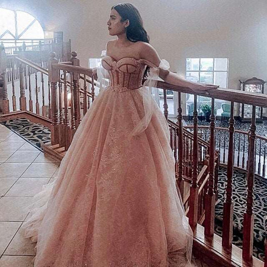 LTP0027,Dark green lace ball gown,tie bowknot straps long prom dress