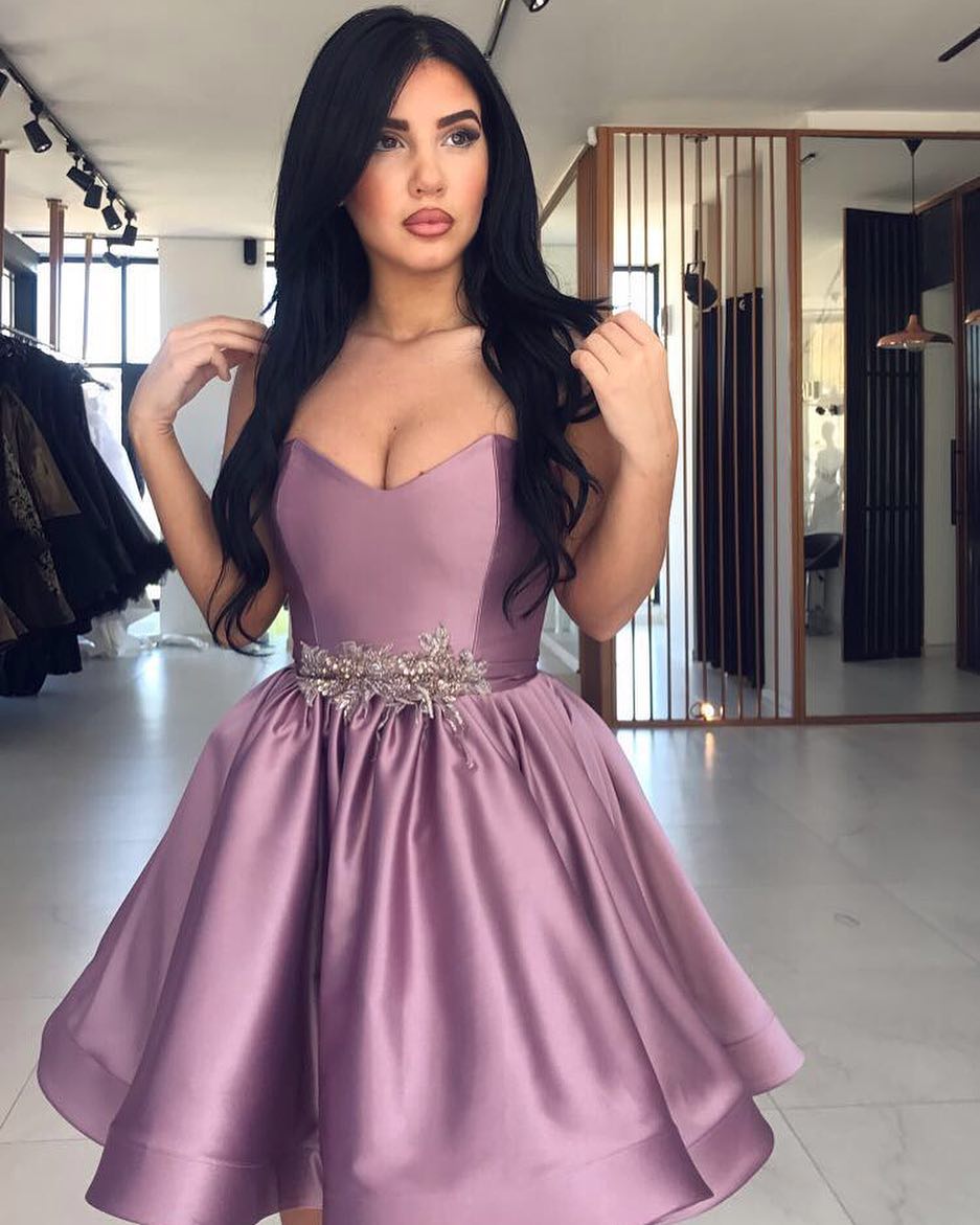 LTP1457,Strapless Beaded Satin Homecoming Dresses Short Graduation Dre Laylatailor Shop LTP1457,Strapless Beaded Satin Homecoming Dresses Short Graduation Dre Laylatailor Shop