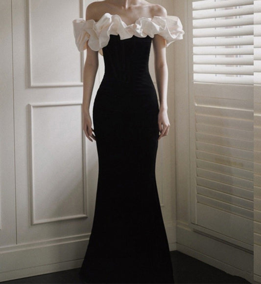 LTP1713,New Style Cloud Shoulder Mermaid Long Prom Dresses