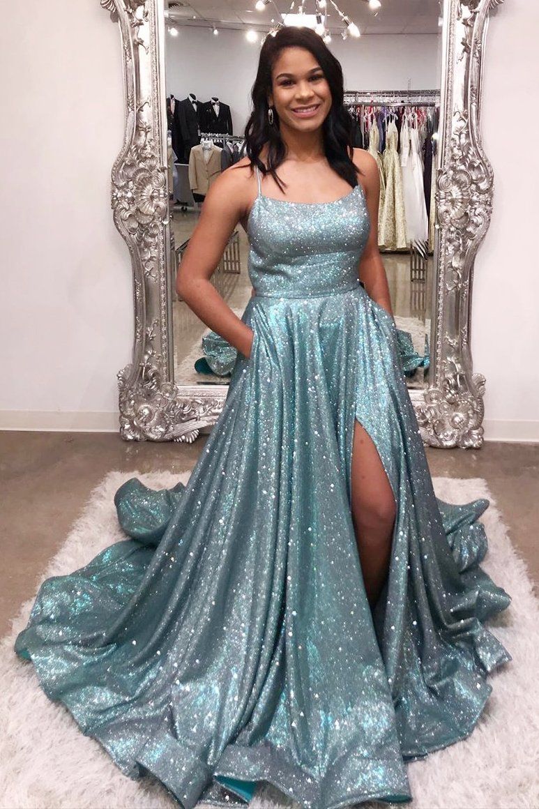 LTP0246,Bright Spaghetti Strap Split Side Long Prom Dresses Cross Back Laylatailor Shop LTP0246,Bright Spaghetti Strap Split Side Long Prom Dresses Cross Back Laylatailor Shop