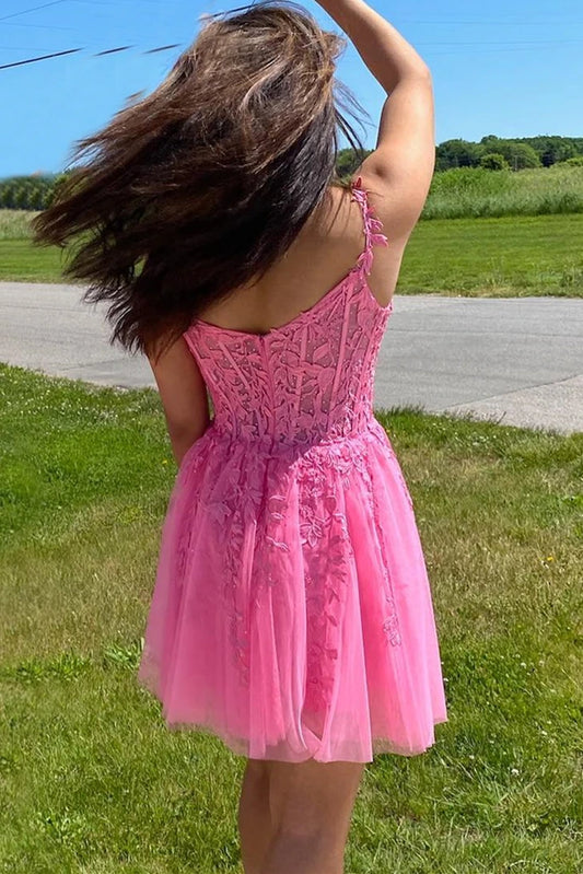 LTP1508,Pink homecoming dresses,off the shoulder homecoming dress,beaded short dresses