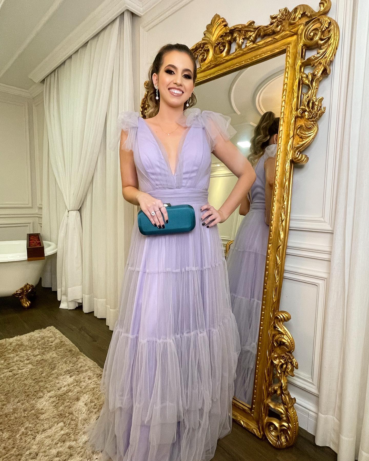 LTP1215,Princess Lilac Tulle A-Line Prom Dresses,8th Grade