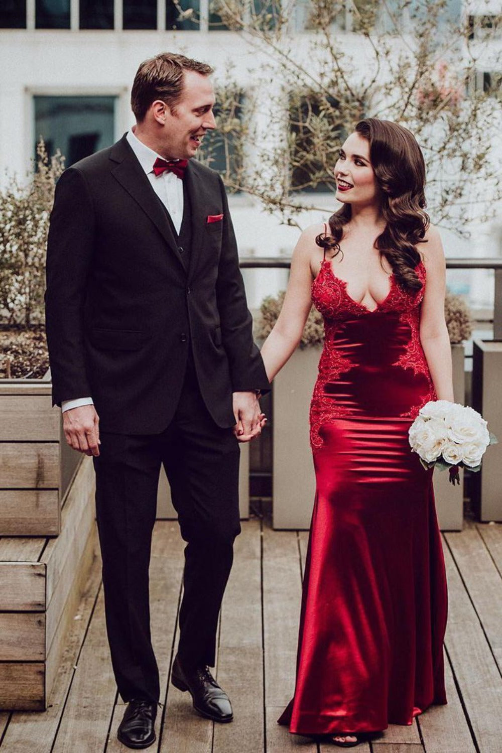 Burgundy Mermaid Prom Dress | Applique Satin Formal Gown | Laylatailor Laylatailor Shop Burgundy Mermaid Prom Dress | Applique Satin Formal Gown | Laylatailor Laylatailor Shop