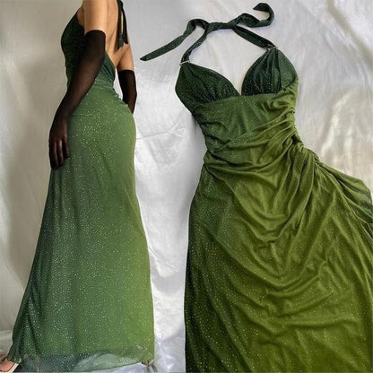 Beautiful Halter Birthday Party Dresses Chiffon Prom Dresses
