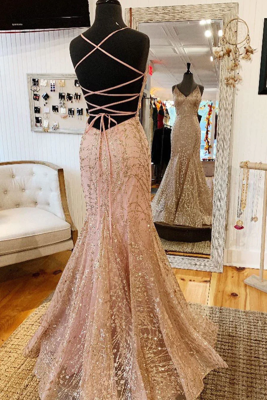 Green Long Mermaid Prom Dresses Formal Evening Gowns