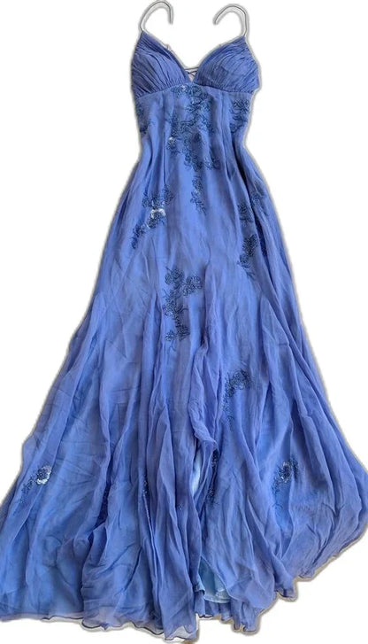 Blue long prom dresses, evening dresses,party dresses, formal dress