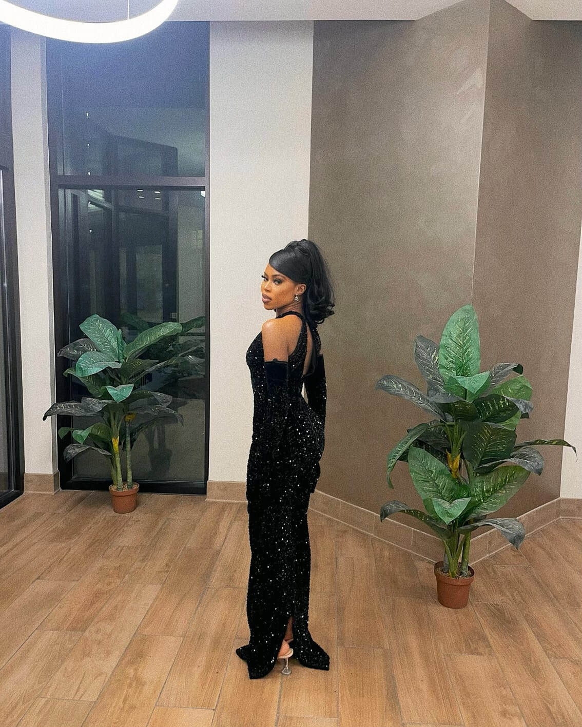 Black mermaid long prom dress, fashion evening dress