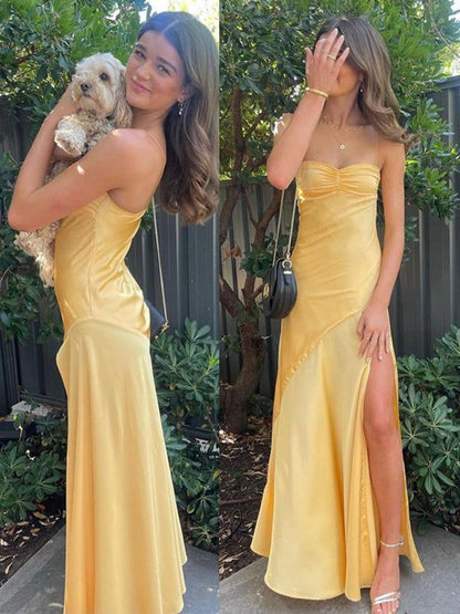 Yellow prom dresses, evening dresses,party dresses, sexy formal dress