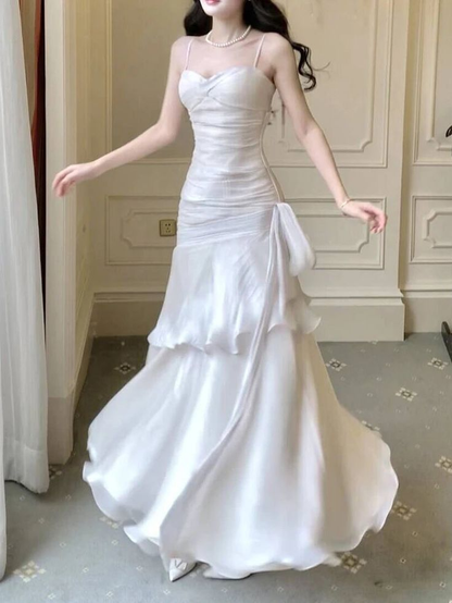 Chic Green Straps Sweetheart Long Formal Dress, Green Prom Dress Evening Dress