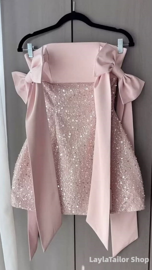 Off The Shoulder Pink Birthday Dresses Mini Homecoming Dress