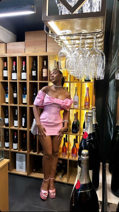 Pink Short Prom Dress Homecoming Dress