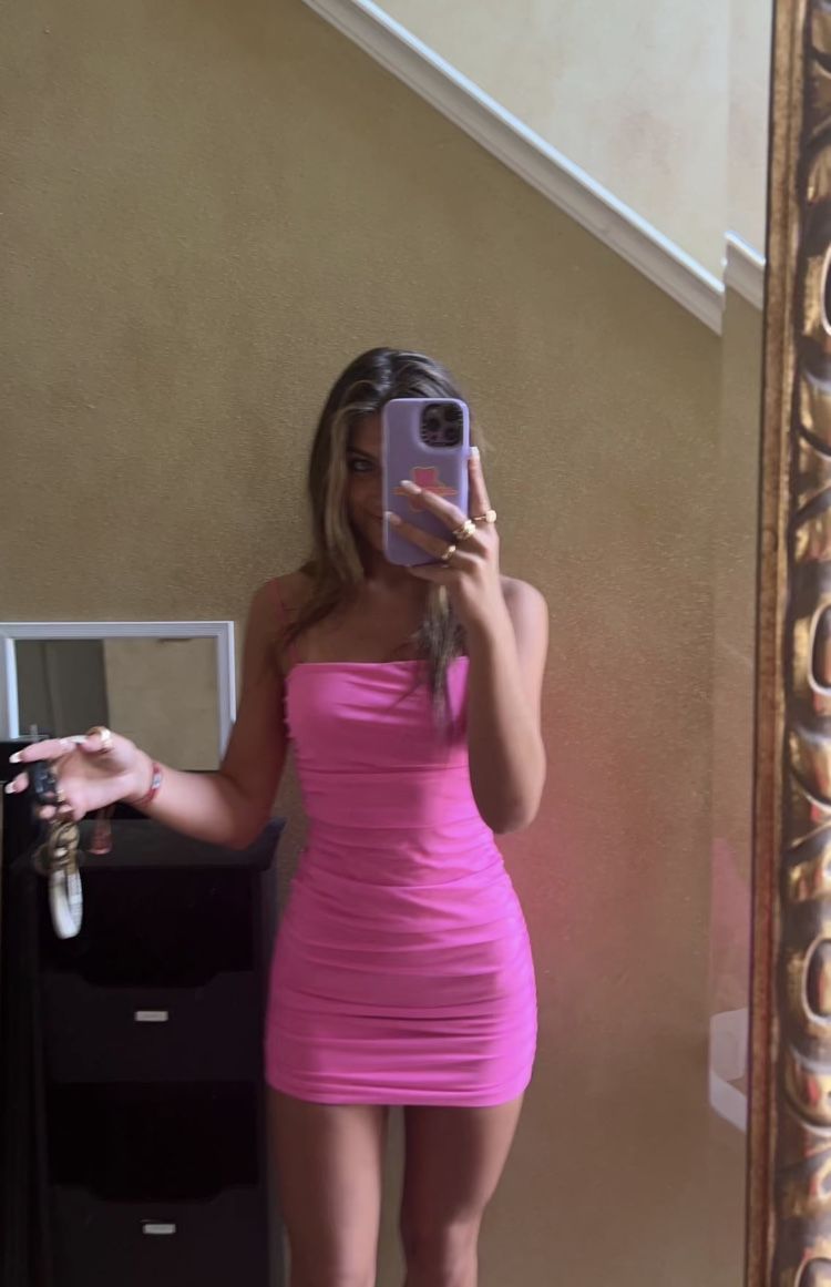Cute pink strapless mini homecoming dresses