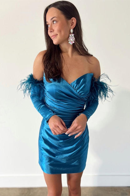 Peacock Blue Bodycon Homecoming Dress Laylatailor Shop Peacock Blue Bodycon Homecoming Dress Laylatailor Shop