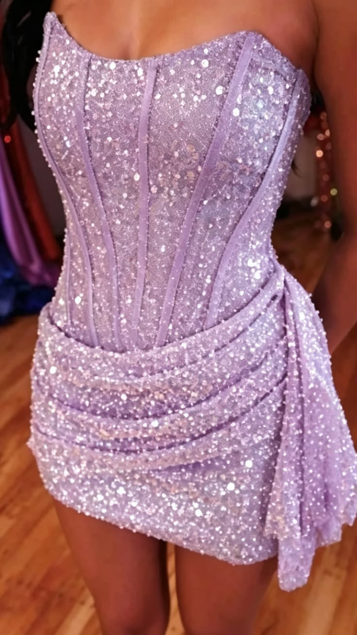 Cute Pink Sleeveless Sequined Slim Fit Hip 17th Birthday Homecoming Dress LTP82587