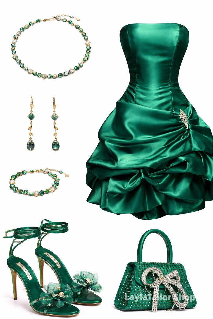 Dark Green Strapless Homecoming Dresses Pleated Mini Hoco Dress