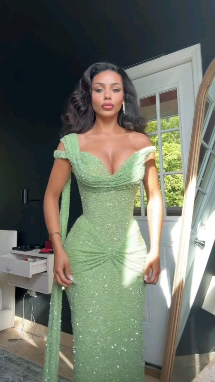 Green Elegant Long Party Dress Prom Dress New Arrive Mermaid Evening Dress