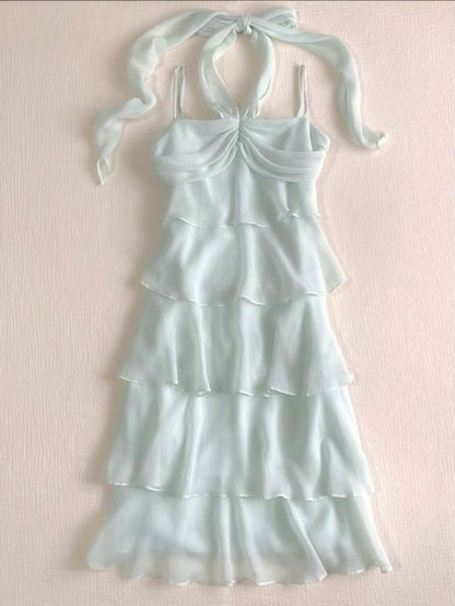 Tiered Ruched Chiffon Vintage Dress Short Homecoming Dress,Sexy Party Dress