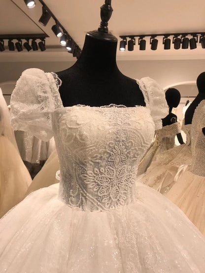 Luxury Wedding Dresses, Popular Lace A-line Bridal Gowns