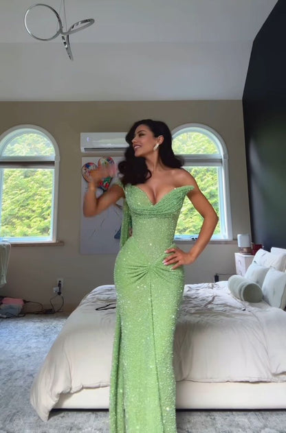 Green Elegant Long Party Dress Prom Dress New Arrive Mermaid Evening Dress