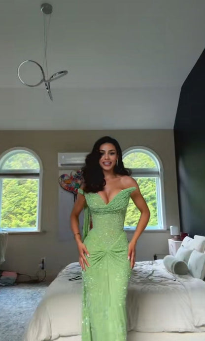 Green Elegant Long Party Dress Prom Dress New Arrive Mermaid Evening Dress