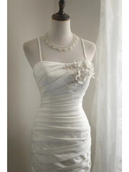 Mermaid White Party Dress Long Evening Dress Princess Wedding Dress
