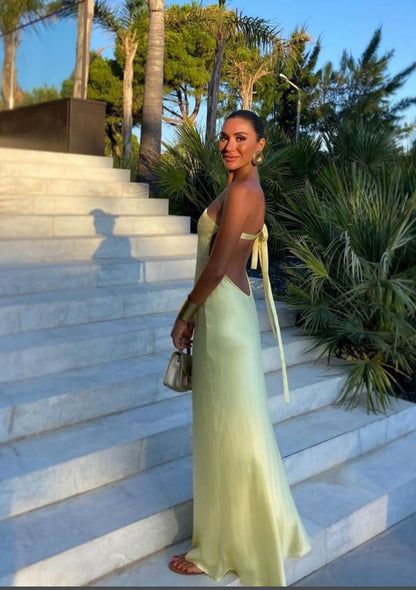 Yellow One Shoulder Prom Dresses, Evening Dress, Floor Length Party Gowns
