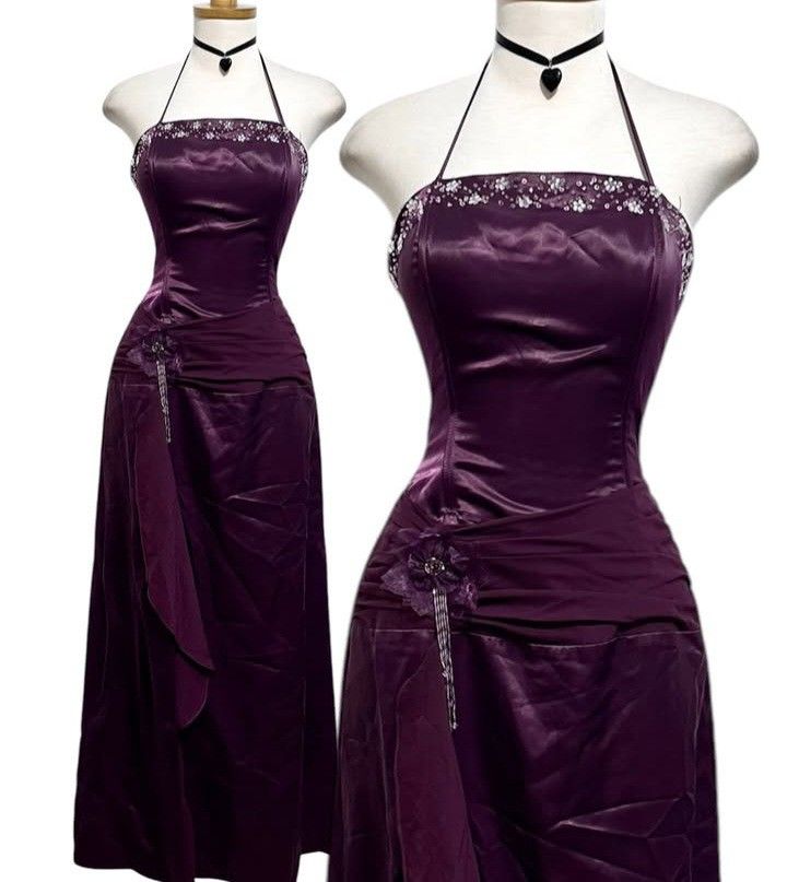 Halter Prom Party Dress Long Formal Evening Dress
