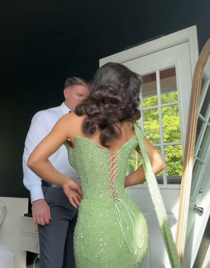 Green Elegant Long Party Dress Prom Dress New Arrive Mermaid Evening Dress