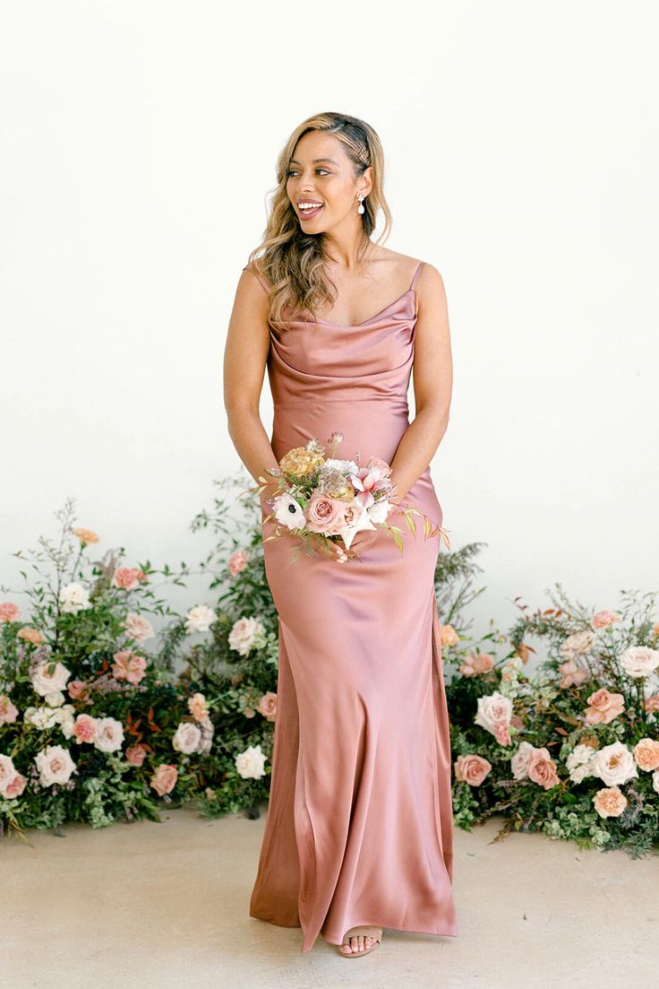 High Quality Satin Long Bridesmaid Dresses