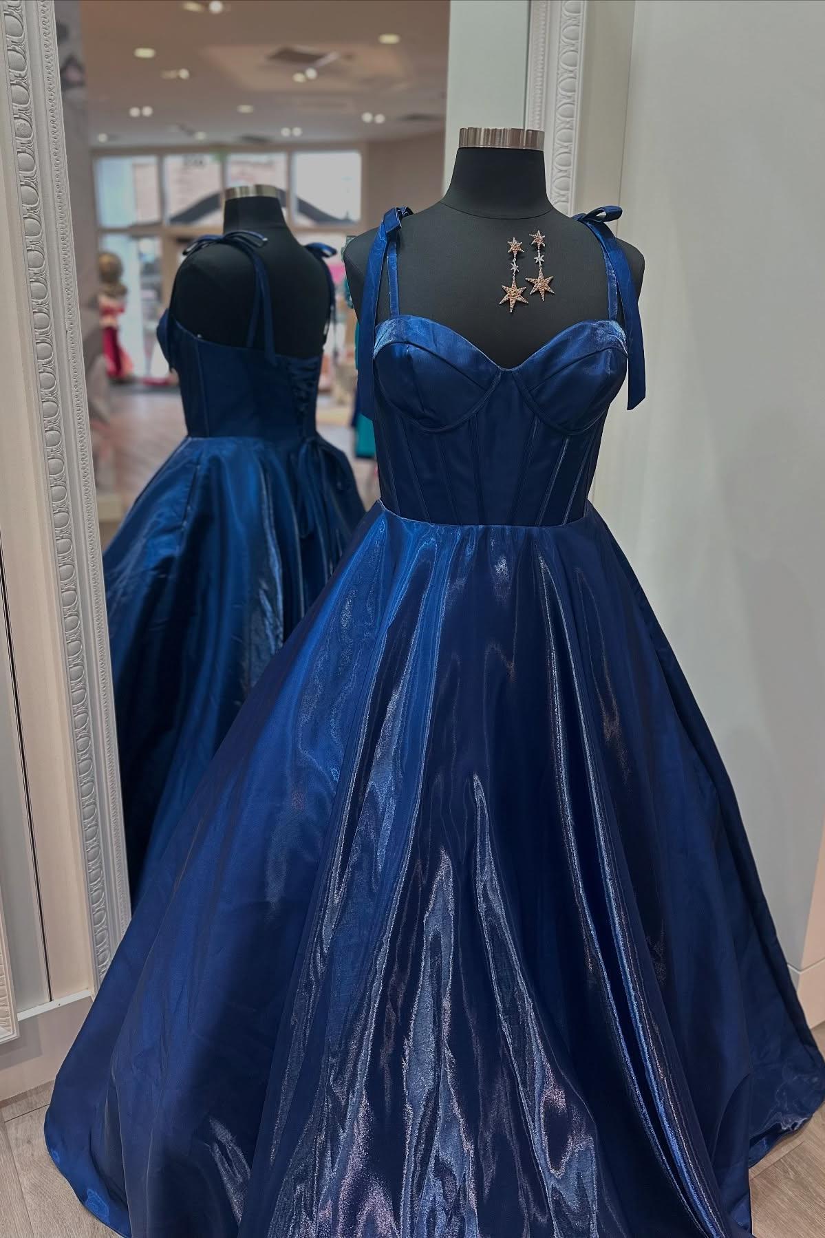 Bow Straps Red A-line Long Ball Gown