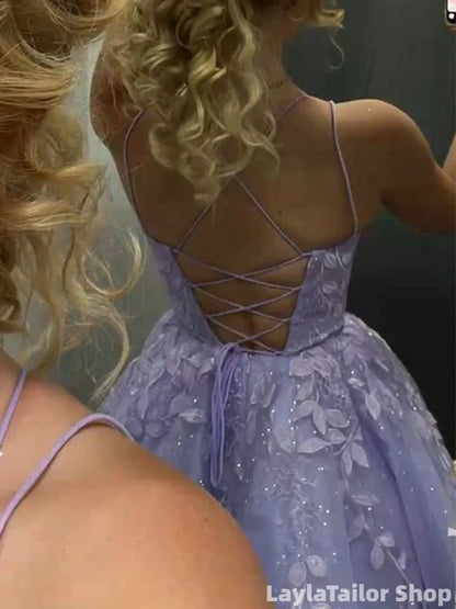 Elegant Purple Lace Appliques A-line Short Mini Homecoming Dress