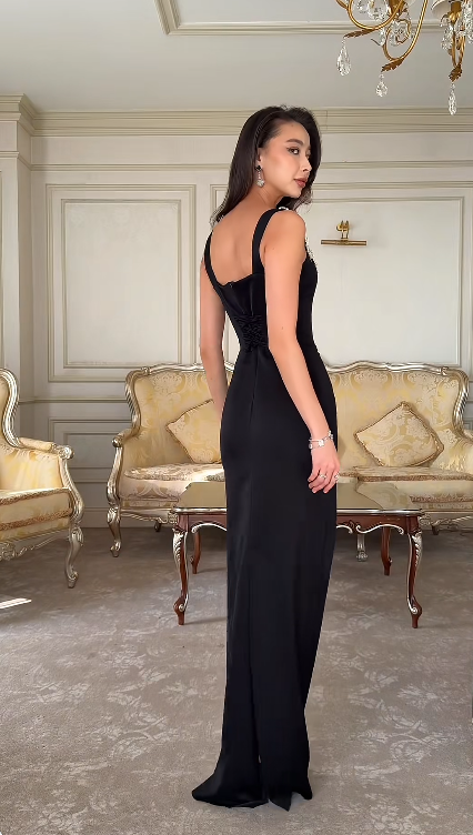 Black Mermaid Sexy Long Formal Dress Evening Party Dresses