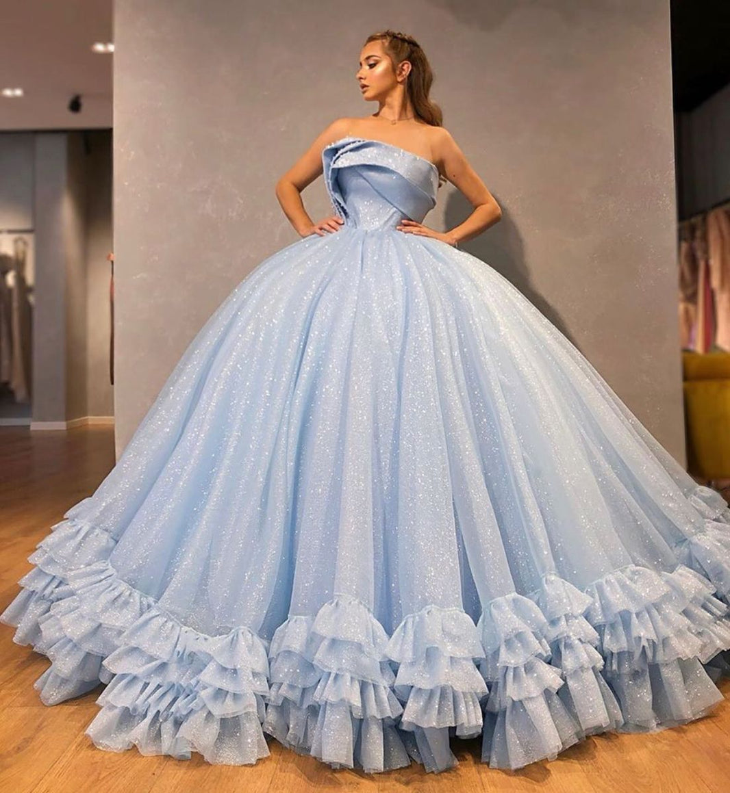 Sweet 16 Ball Gown Baby Blue LK197 main image 1