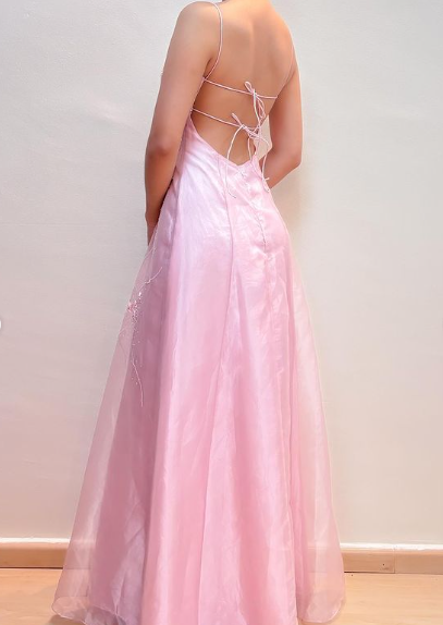 long prom dress pink evening gown