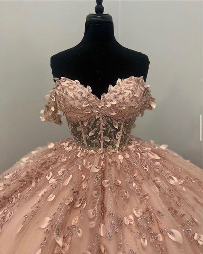 Unique Sleeveless Light Pink Ball Gown Prom Evening Formal Dress