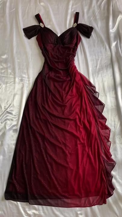 Beautiful Sweetheart Off Shoulder Long Party Dress, A-line Prom Dress